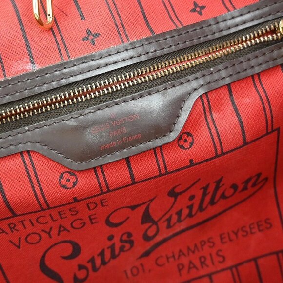 LOUIS VUITTON DAMIER NEVERFULL MM SHOULDER TOTE BAG N51105 AR4059 YQ02249 - Picture 9 of 11